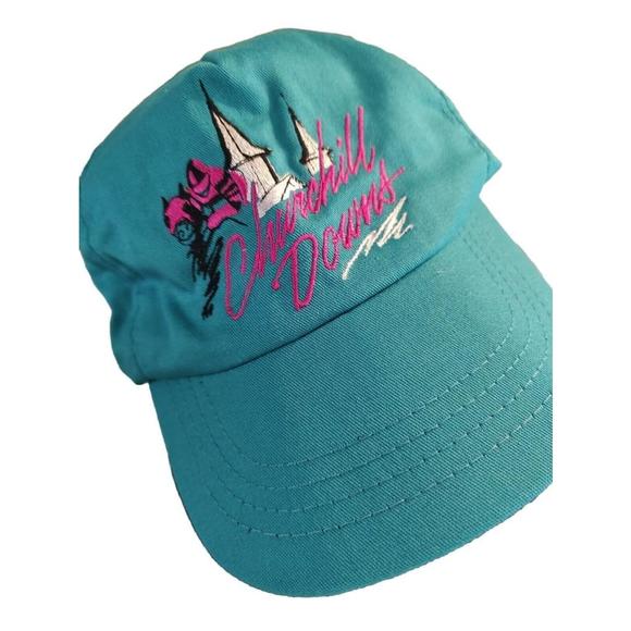 Vintage Other - Vintage Churchill Downs Cap Hat Embroidered Adjustable Horses Kentucky Derby Vtg